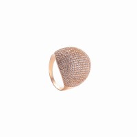 Δακτυλίδι rose gold K14 full stone